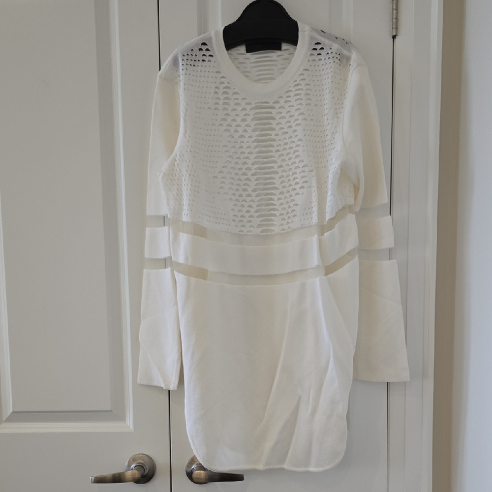 Alexander Wang X H&M White Knit Mesh Dress US M